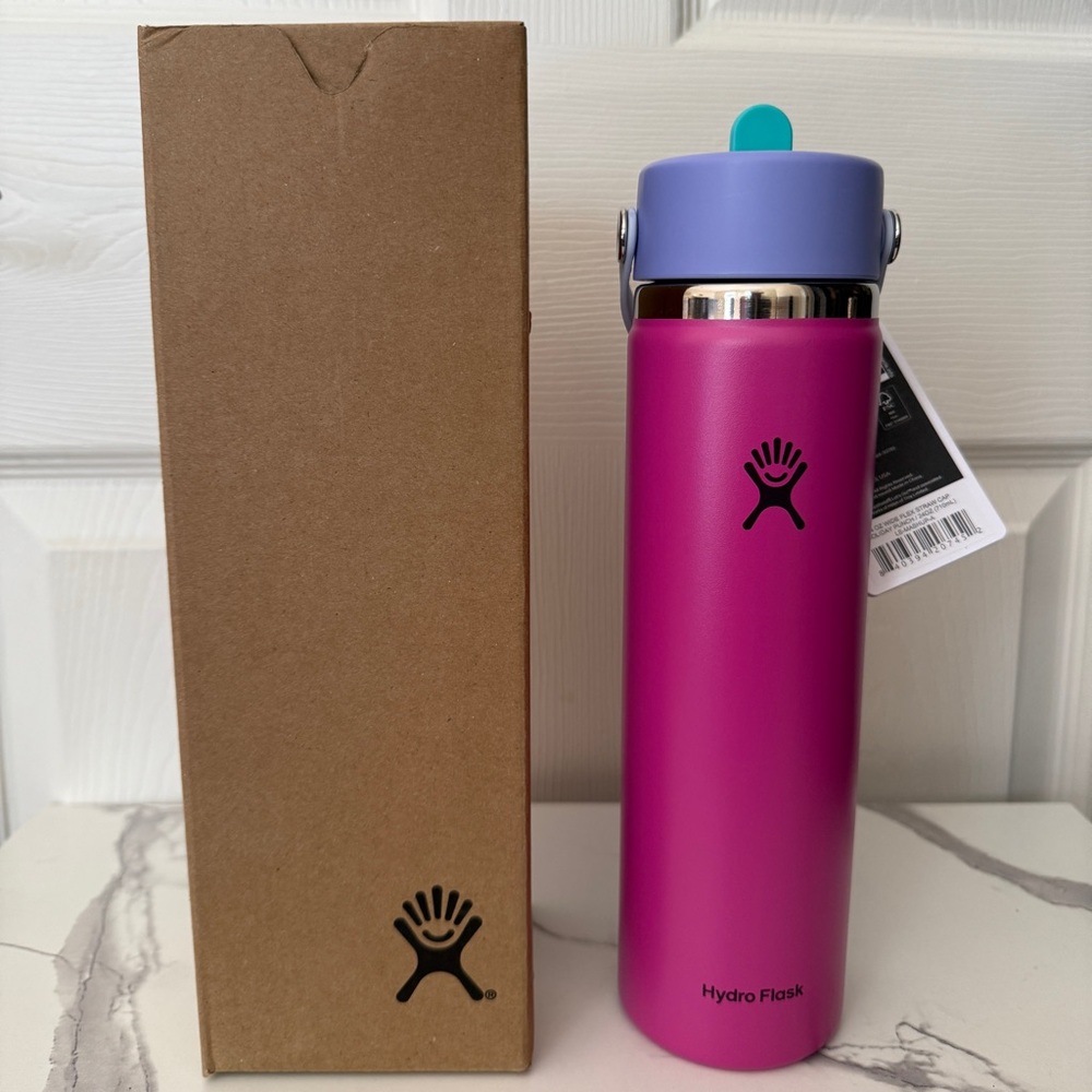 Hydro Flask 24oz Wide Mouth Straw Limited Remix: Sugar Plum & Holiday Punch - Picture 9 of 10